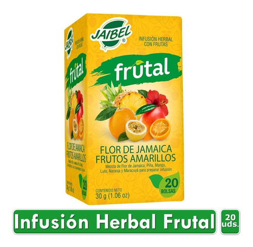 Aromatica Jaibel Frutal Flor Jamaica - Frutos Amarillos X 20