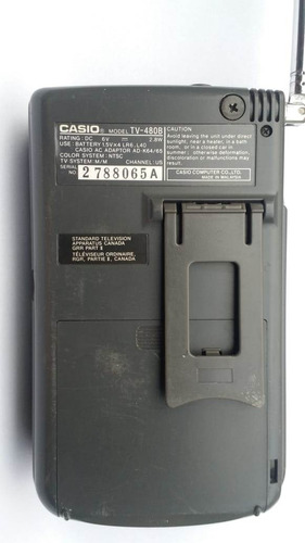 Mini Tv Casio Tv-480 De Bolso Analógica Ligando