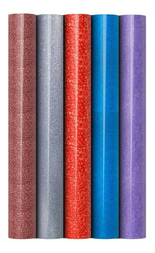 Kit De Vinil De Corte Siser Easy Psv Glitter Color Plomo