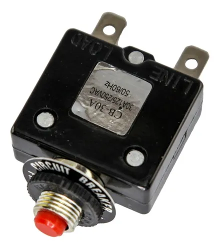 Protector De Circuito 30a 250v Pulsador Rojo 1° Cb-30a Htec