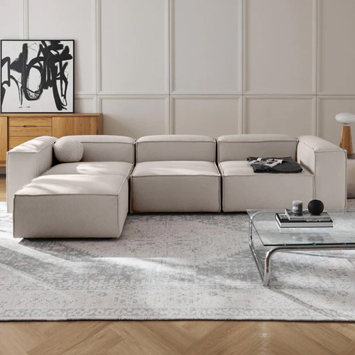 Sillón Modulo Central Latt Lino Soft Color Hueso