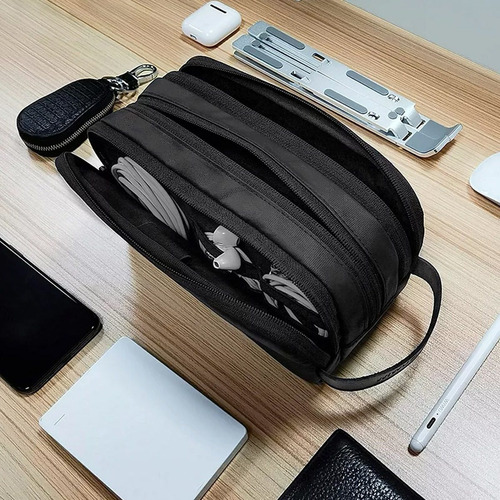 Imagen 7 de 8 de Wiwu Bolsa Mano Organizadora Portátil Accesorios Negra