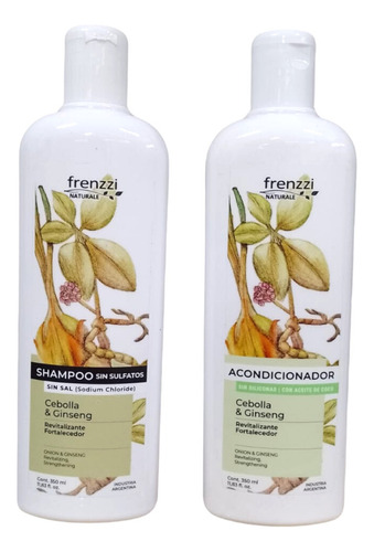 Frenzzi Shampoo + Acondicionador Cebolla & Ginseng