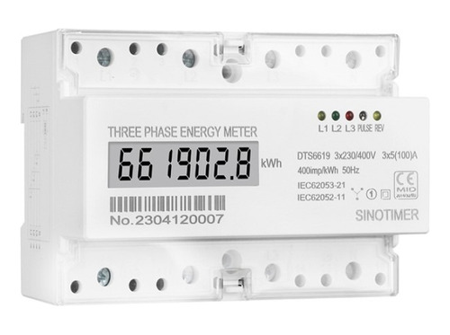 Medidor Trifasico Digital Din Eléctrico Dts238-7 380v 100a