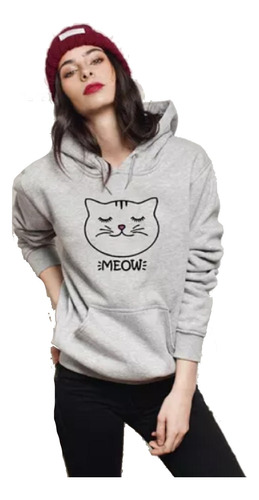 Buzos Hoodie Con Chompa Estampado Personalizado Diseño Gatos