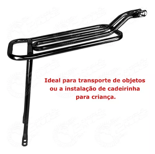 Bagageiro Garupa Bike Aro 26 Aço Tubo Grosso Grau Bike Top