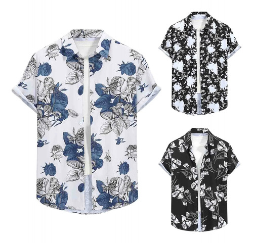 Camisa Hawaiana Para Hombre, Camisas De Verano De Manga Cort