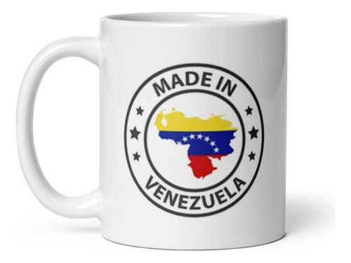 Taza De Cafe Ceramica Bandera Venezuela - Frases Varios 