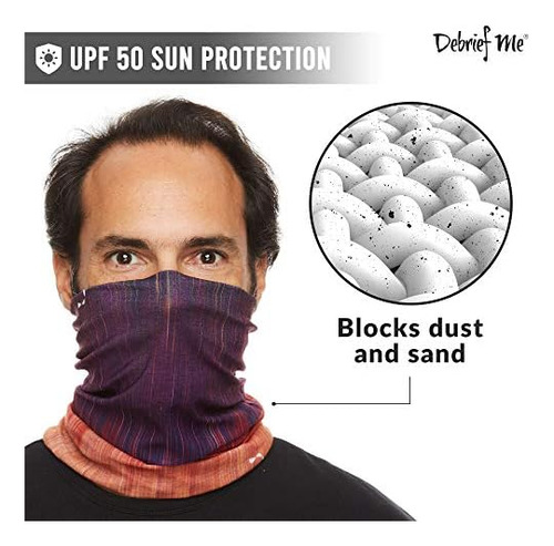 Debrief Me - Polaina De Cuello Uv, Máscara Facial De Bandana