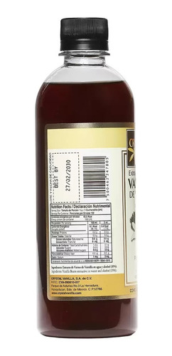 Extracto Natural De Vainilla 500 Ml, Crystal Vanilla