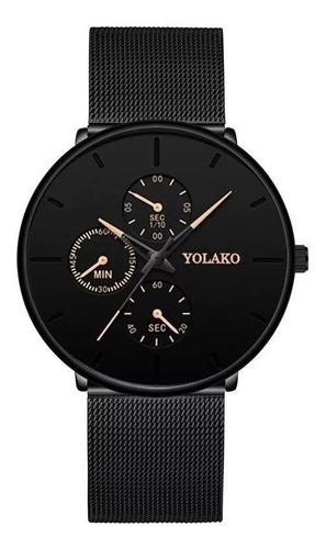 Reloj Analógico Pulsera Hombre Acero Inoxidable Minimalista