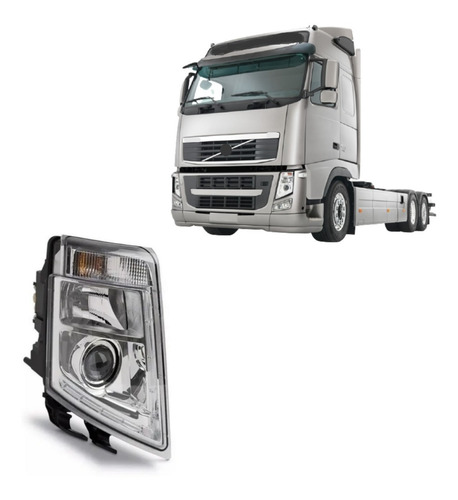 Farol Nino Volvo Fh 2010 Principal C/ Contorno Led Direito