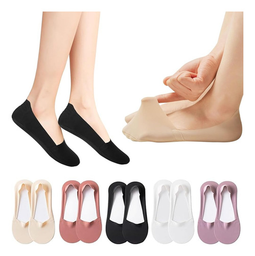 10 Pares Calcetines Invisibles Para Mujer,antideslizante