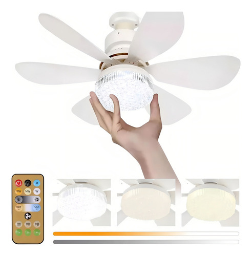 Ventilador De Techo Haimo E27 Con 6 Palas De Plástico
