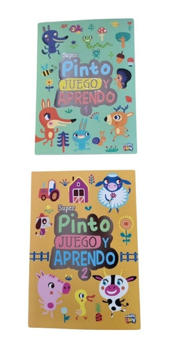 Imagen 2 de 4 de Super Libro Infantil Pinto Juego Y Aprendo Coloreando 1/2 Ed