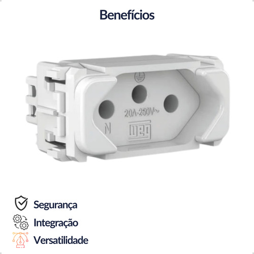 Módulo Tomada 2p + T 20a 250v Modular Composé Branco Weg