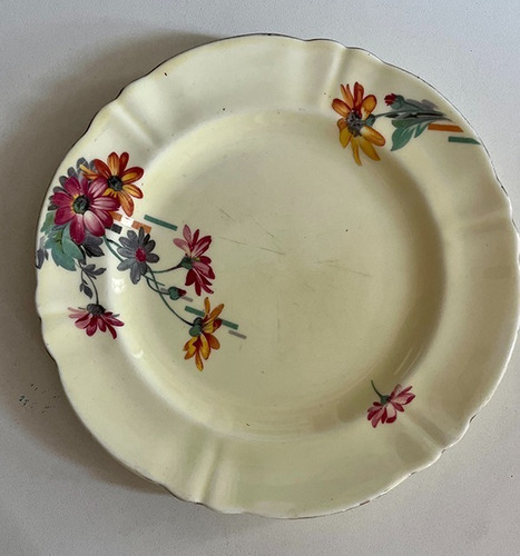 Antiguo Platito Decorativo Porcelana Crown Staffordshire