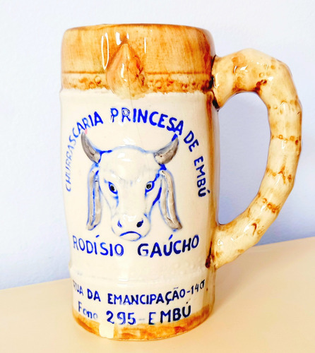 Caneca Antiga Da Churrascaria Princesa De Embú Das Artes