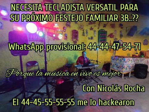 Necesita Tecladista Versátil Para Su Festejo Familiar 3b.?