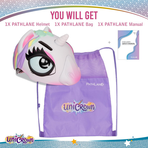 Casco De Bicicleta De Unicornio Para Niños Pathlane Para De