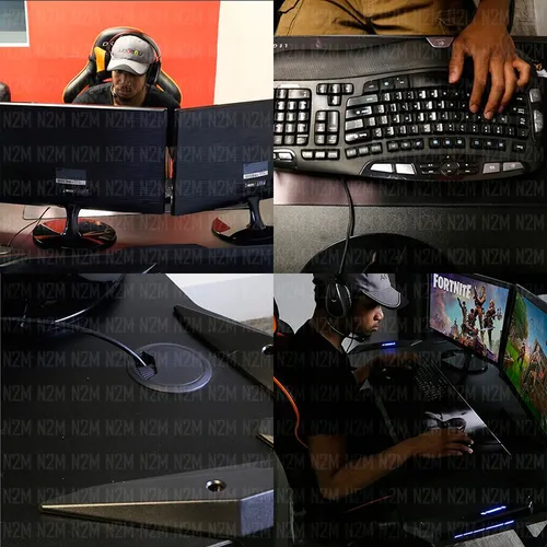 Escritorio Mesa Oficina Pc Gamer Zmod Gt-001 Luces Rgb Dragon War
