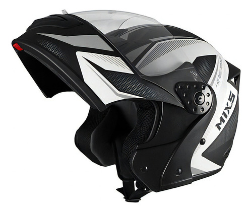 Capacete Mixs Gladiator Neo Brilhante Moto Robocop Cor Preto com Grafite Tamanho do capacete 60