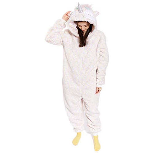 Unicornio Mujeres Sherpa Disfraz De Animal One Piece Pi...