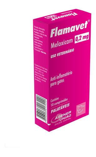Flamavet 0,2mg Meloxicam Para Gatos 10 Comprimidos Original
