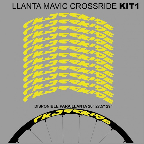 Mavic Crossride Kit1 Rin Sticker Para Rines De Bici Mtb