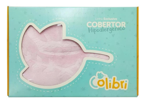 Cobertor Bebê Infantil Colibri Relevo Hipoalergênico