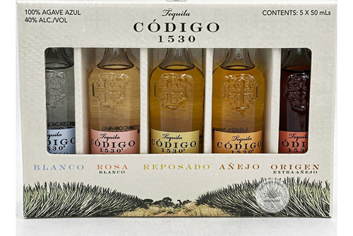 Mini Tequila Codigo 1530 Estuche C/5 50 Ml