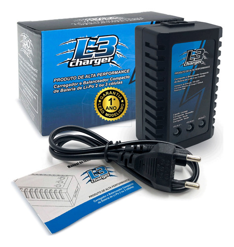 Kit Airsoft Carregador Balanceador L3 + Bateria Lipo 7,4v 2s 1100mah 20c Aeg M4 Rifle Leão Mini Tamiya Arma Elétrico