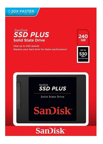 Disco Duro Ssd Interno Sandisk Plus 240 Gb, G26 Sata Iii Negro