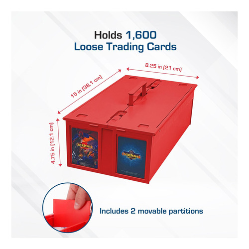 Bin Card Colección Bcw (single, Red) | Tiene Hasta 1600 | De