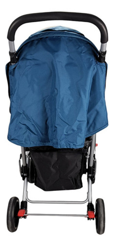 Carriola Gemelar Para Bebe Ruedas Con Freno Plegable Reclina Color Azul Chasis Gris