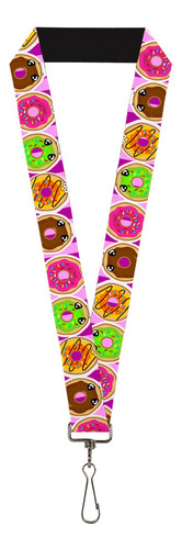 Hebilla Down Lanyard-1.0 -sprinkle Donut Expressions Rosa