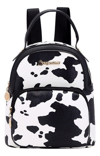 Mochila Pu Con Estampado Animal Para Mujer Preppy Style