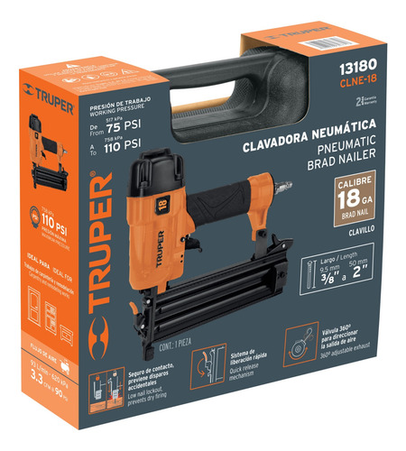 Kit Clavadora Neumática Profesional 18 Manguera De Aire 15m