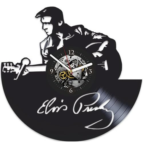 Kovides Elvis - Reloj De Pared De Disco De Vinilo, 12 Pulgad