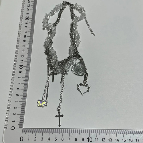 Cadena De Clavícula Con Colgante En Forma De Corazón Y .