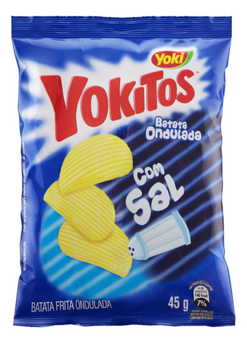 Batata Frita Ondulada com Sal Yoki Yokitos 45 g