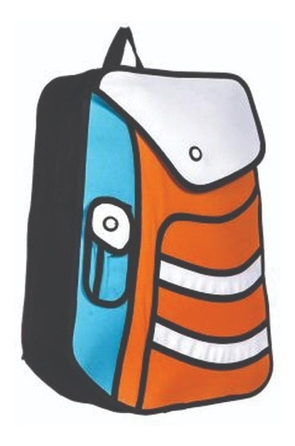 Mochila De Caricatura 2-d Compartimientos Color Naranja