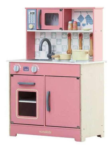 Cocina Infantil En Madera Mdf Y Plastico 60x30x85cm