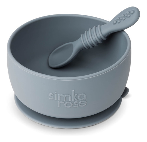 Simka Rose Juego De Cuenco Y Cuchara Para Bebe, Cuencos De S