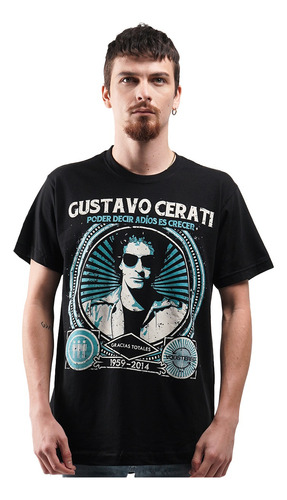 Camiseta Gustavo Cerati Decir Adios Es Crecer Rock Activity
