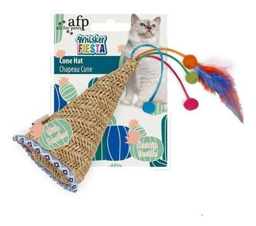 Brinquedo Para Gatos Com Penas E Catnip Cone Hat Afp
