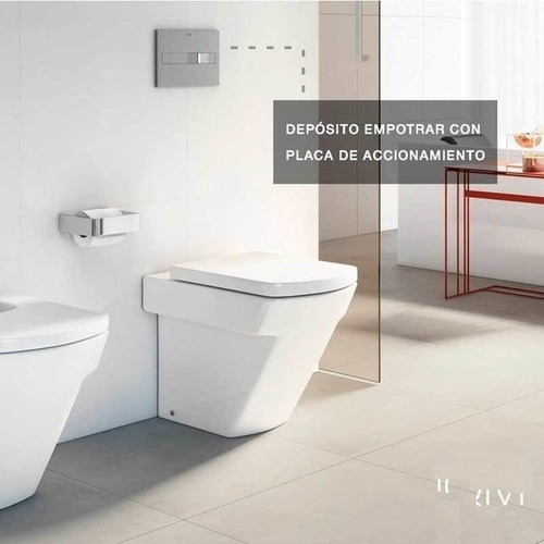 Combo Deposito Embutir Tapa Tecla Dual Gris Slendra Roca
