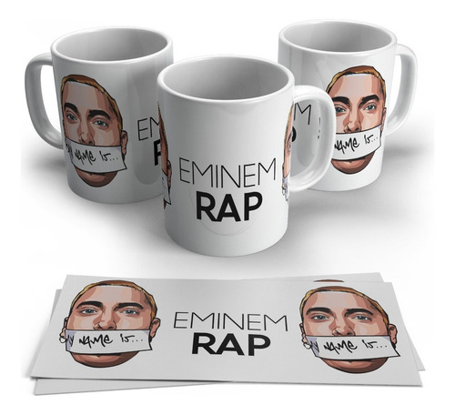 Pocillos Eminem My Name Is Slim Shady Rap Hip Hop Regalos