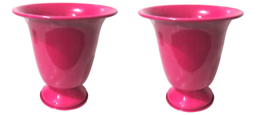 2 Vaso Tulipa M 28 Cm 10cores  Alumínio Festa Decoração Casa