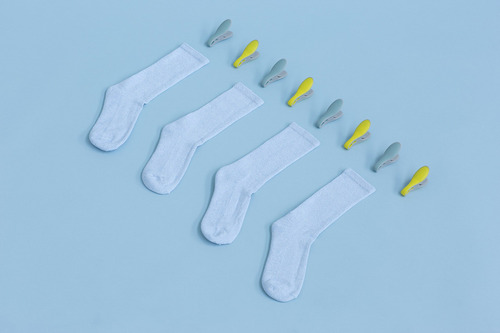 Pinzas Para Ropa Menta Y Amarillo Paquete De 8 Unidades